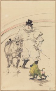 Im Zirkus: Dressiertes Pony und Pavian von Henri de Toulouse Lautrec