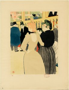 Im Moulin Rouge, La Goulue und ihre Schwester von Henri de Toulouse Lautrec