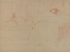 Zusammengebrochen auf dem Bett, aus der Serie Elles, 1896 von Henri de Toulouse Lautrec