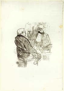 Georges Clemenceau und der Optiker Mayer, aus Au Pied du Sinaï von Henri de Toulouse Lautrec
