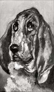 Kopf eines laufenden Hundes, 1880