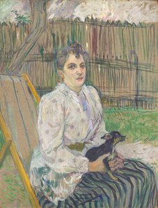 Dame mit Hund von Henri de Toulouse Lautrec