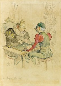Le bézigue von Henri de Toulouse Lautrec