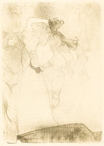Lender von hinten, den Bolero tanzend in "Chilperic" von Henri de Toulouse Lautrec