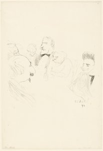 Menükarte für Adrien Hébrard von Henri de Toulouse Lautrec