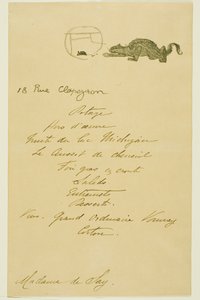Menü für ein Abendessen gegeben von May Belfort von Henri de Toulouse Lautrec