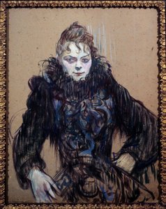 Porträt einer Frau im schwarzen Boa. Gemälde von Henri de Toulouse-Lautrec (1864-1901)