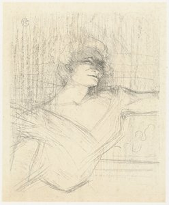 Porträt der Schauspielerin Yvette Guilbert in Dans la Glu von Henri de Toulouse Lautrec