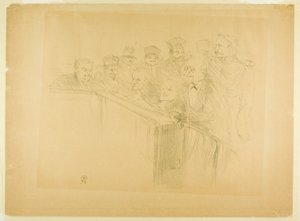 Der Arton-Prozess (erste Platte) von Henri de Toulouse Lautrec