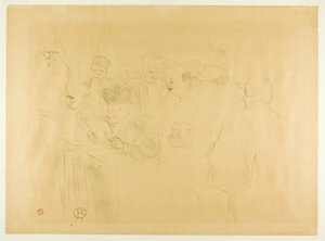 Der Lebaudy-Prozess, Mademoiselle Marsy sagt aus von Henri de Toulouse Lautrec
