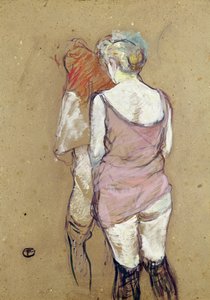 Zwei halbnackte Frauen im Maison de la Rue des Moulins