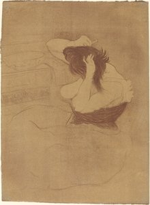 Frau kämmt ihr Haar, 1896