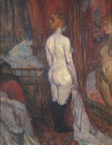 Frau vor einem Spiegel (1897) von Henri de Toulouse Lautrec