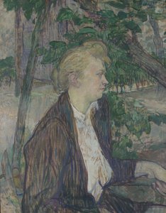 Frau im Garten sitzend, 1891 von Henri de Toulouse Lautrec