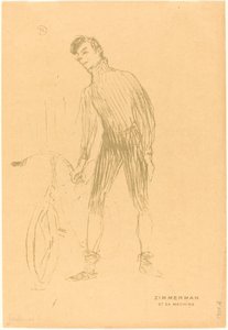 Zimmermann und seine Maschine von Henri de Toulouse Lautrec