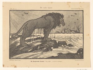 Karikatur der Sturmflut von 1906 von Henricus