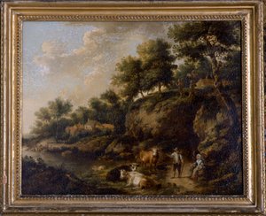 Landschaft mit Kuhhirte