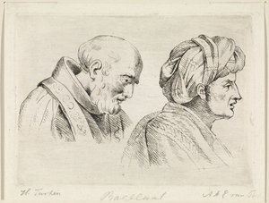 Geistlicher und ein Mann mit Turban von Henricus Turken