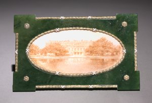 Gerahmte Miniatur von Hampton Court, Firma Peter Carl Fabergé (1846-1920) von Henrik Wigstrom