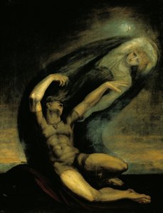 Achilles versucht den Schatten von Patroklos zu ergreifen