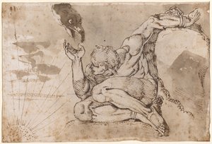Prometheus (männlicher Akt mit 5 Punkten) von Henry (1741 1825) Fuseli