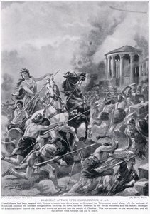Boudiccas Angriff auf Camulodunum im Jahr 60 n. Chr., aus 