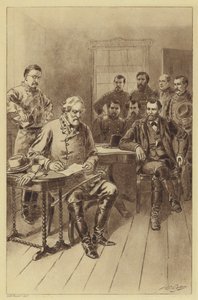 Lees Kapitulation vor Grant, Appomattox, 9. April 1865 (Lithografie) von Henry Alexander (after) Ogden