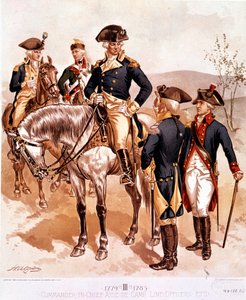 Uniform des Oberbefehlshabers und der Offiziere der amerikanischen Kontinentalarmee von Henry Alexander Ogden