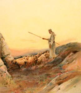 Ein Schäfer zählt seine Schafe von Henry Andrew Harper