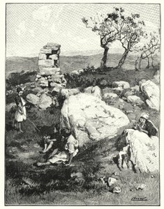 Ein antikes Wahrzeichen im Libanon (Lithografie) von Henry Andrew Harper
