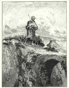 Brücke ohne Geländer über den Jordan von Henry Andrew Harper