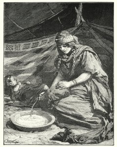 Inneres eines Beduinenzeltes (Lithografie) von Henry Andrew Harper