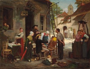 Ein neues Schild für das alte Gasthaus, 1870 von Henry Bacon