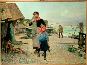 Fischer kehren mit ihren Netzen zurück, 1882
