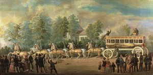 Kutsche 76 der Knickerbocker-Linie, Brooklyn, um 1840-50 von Henry Boese