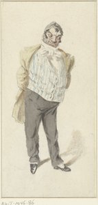 Karikatur eines stehenden Herrn von Henry Bonaventure Monnier