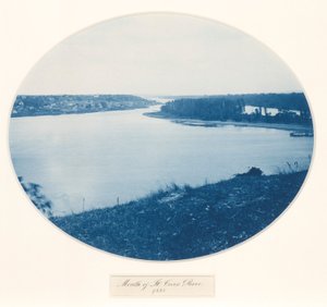 Mündung des St. Croix River, aus der Serie Oberer Mississippi River, Ansichten, Band I von Henry Bosse