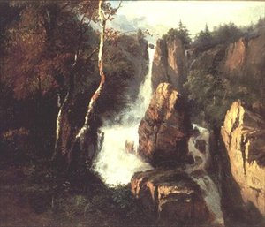 Ein alpiner Wasserfall