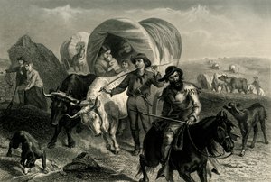 Auswanderer überqueren die Ebenen von Henry Bryan Hall Jr.
