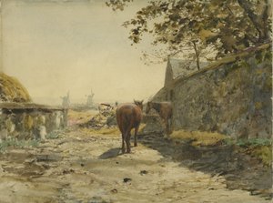 Ansicht der Kasernenmauern auf den Leazes, Newcastle upon Tyne von Henry Burdon Richardson