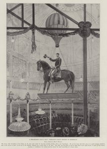 Eine bemerkenswerte Zirkusleistung, Corradinis schneller Abstieg vom Pferd von Henry Charles Seppings Wright