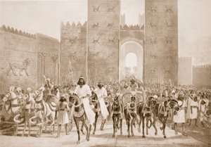 Einzug des Kyros in Babylon, Illustration aus 