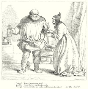 Die lustigen Weiber von Windsor von Henry Courtney (after) Selous