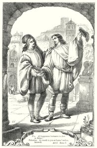 Die zwei Herren aus Verona (Gravur) von Henry Courtney (after) Selous