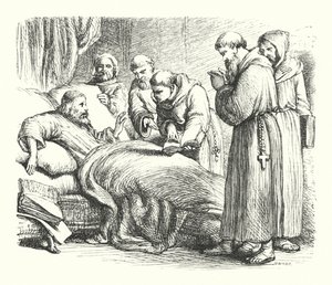 Wycliffe auf seinem Sterbebett von Henry Courtney (after) Selous