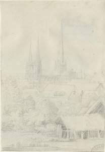 Lichfield Kathedrale - Südwestansicht von Henry Curzon Allport