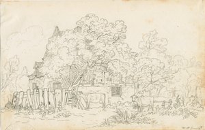 Yoxall - Altes Bauernhaus: Bleistiftzeichnung, undatiert [ca. 1815]