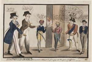 Enttäuschte Dandies: Oder ein vergeblicher Versuch, einen Blick auf die schöne Zirkassierin zu werfen, 1819
