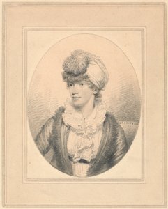 Porträt einer jungen Dame mit Turban von Henry Edridge
