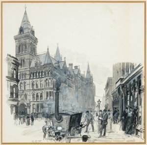 Straßenbau der Stadtverwaltung, Princess Street und Rathaus